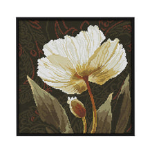 Load image into Gallery viewer, White Flower 14CT Stamped Cross Stitch Kit 33x33cm(canvas)
