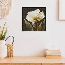 Load image into Gallery viewer, White Flower 14CT Stamped Cross Stitch Kit 33x33cm(canvas)
