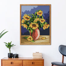 Load image into Gallery viewer, Sunflower Vase 14CT Stamped Cross Stitch Kit 29x36cm(canvas)
