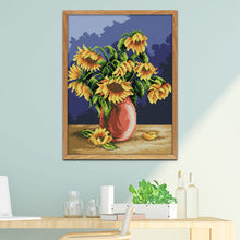 Load image into Gallery viewer, Sunflower Vase 14CT Stamped Cross Stitch Kit 29x36cm(canvas)
