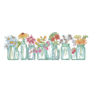 Plants 14CT Stamped Cross Stitch Kit 52x20cm(canvas)