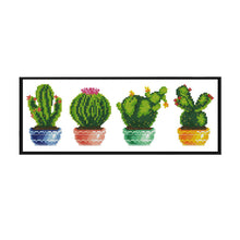 Load image into Gallery viewer, Plants 14CT Stamped Cross Stitch Kit 34x16cm(canvas)
