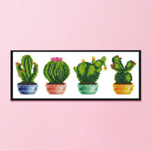 Load image into Gallery viewer, Plants 14CT Stamped Cross Stitch Kit 34x16cm(canvas)
