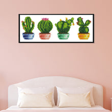 Load image into Gallery viewer, Plants 14CT Stamped Cross Stitch Kit 34x16cm(canvas)
