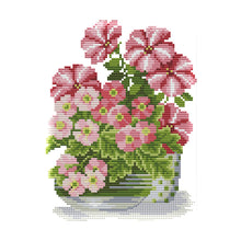 Load image into Gallery viewer, Flowers 14CT Stamped Cross Stitch Kit 23x18cm(canvas)
