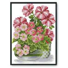 Load image into Gallery viewer, Flowers 14CT Stamped Cross Stitch Kit 23x18cm(canvas)
