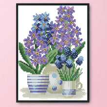 Load image into Gallery viewer, Flowers 14CT Stamped Cross Stitch Kit 25x18cm(canvas)
