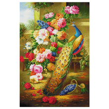 Load image into Gallery viewer, Peacock 14CT Stamped Cross Stitch Kit 66x95cm(canvas)
