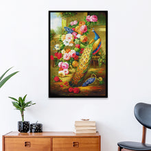 Load image into Gallery viewer, Peacock 14CT Stamped Cross Stitch Kit 66x95cm(canvas)
