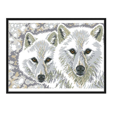 Load image into Gallery viewer, Wolf Brothers 14CT Stamped Cross Stitch Kit 41x30cm(canvas)
