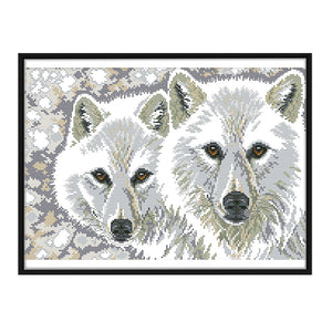 Wolf Brothers 14CT Stamped Cross Stitch Kit 41x30cm(canvas)