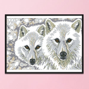 Wolf Brothers 14CT Stamped Cross Stitch Kit 41x30cm(canvas)