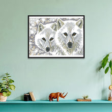 Load image into Gallery viewer, Wolf Brothers 14CT Stamped Cross Stitch Kit 41x30cm(canvas)
