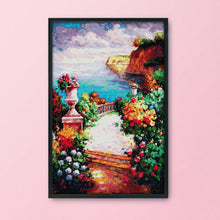 Load image into Gallery viewer, F526 Flower Path 62*91cm(canvas) 14CT 2 Threads Cross Stitch kit
