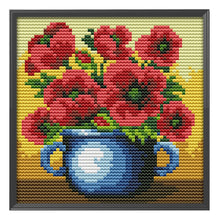 Load image into Gallery viewer, Flowers 14CT Stamped Cross Stitch Kit 16x16cm(canvas)
