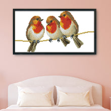 Load image into Gallery viewer, Birds 14CT Stamped Cross Stitch Kit 34x19cm(canvas)
