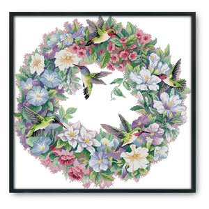 Bird Garland 14CT Stamped Cross Stitch Kit 51x50cm(canvas)