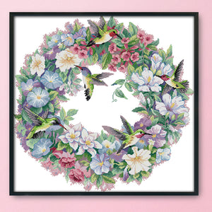 Bird Garland 14CT Stamped Cross Stitch Kit 51x50cm(canvas)