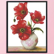 Load image into Gallery viewer, Corn Poppy 14CT Stamped Cross Stitch Kit 42x33cm(canvas)
