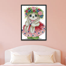 Load image into Gallery viewer, Rabbit Sewing 14CT Stamped Cross Stitch Kit 17x22cm(canvas)
