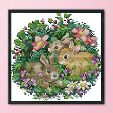 Load image into Gallery viewer, Rabbits 14CT Stamped Cross Stitch Kit 25x22cm(canvas)
