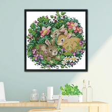 Load image into Gallery viewer, Rabbits 14CT Stamped Cross Stitch Kit 25x22cm(canvas)
