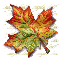 Load image into Gallery viewer, Leaves 14CT Stamped Cross Stitch Kit 16x15cm(canvas)
