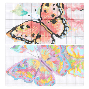 Leaves 14CT Stamped Cross Stitch Kit 16x15cm(canvas)