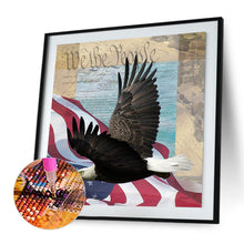 Load image into Gallery viewer, Eagle Flag 30x30cm(Canvas) full round drill diamond painting
