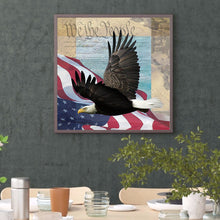 Load image into Gallery viewer, Eagle Flag 30x30cm(Canvas) full round drill diamond painting
