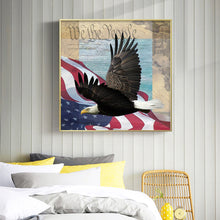 Load image into Gallery viewer, Eagle Flag 30x30cm(Canvas) full round drill diamond painting
