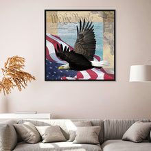 Load image into Gallery viewer, Eagle Flag 30x30cm(Canvas) full round drill diamond painting
