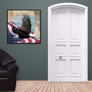 Eagle Flag 30x30cm(Canvas) full round drill diamond painting