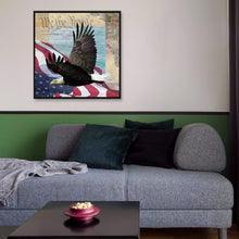 Load image into Gallery viewer, Eagle Flag 30x30cm(Canvas) full round drill diamond painting
