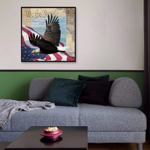 Eagle Flag 30x30cm(Canvas) full round drill diamond painting