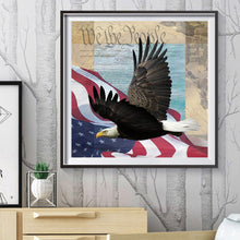 Load image into Gallery viewer, Eagle Flag 30x30cm(Canvas) full round drill diamond painting
