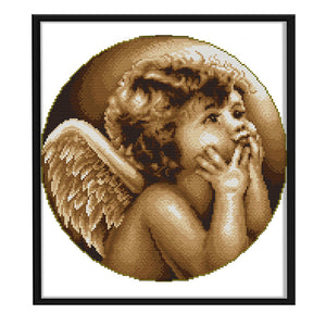 Little Angels 14CT Stamped Cross Stitch Kit 35x35cm(canvas)