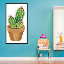 Load image into Gallery viewer, Cactus 14CT Stamped Cross Stitch Kit 10x19cm(canvas)
