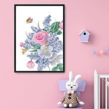 Load image into Gallery viewer, Flower &amp; Butterfly 11CT Stamped Cross Stitch Kit 90x55cm(canvas)
