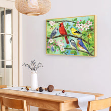 Load image into Gallery viewer, Birds Flower 40x30cm(Canvas) full round drill diamond painting
