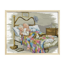 Load image into Gallery viewer, Old Couple 14CT Stamped Cross Stitch Kit 44x36cm(canvas)
