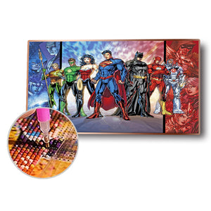 Superheroes Assemble 85x45cm(Canvas) full round drill diamond painting