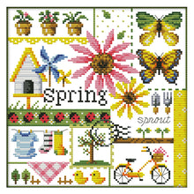 Load image into Gallery viewer, Spring 14CT Stamped Cross Stitch Kit 26x26cm(canvas)
