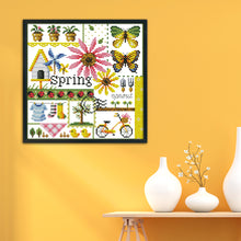 Load image into Gallery viewer, Spring 14CT Stamped Cross Stitch Kit 26x26cm(canvas)
