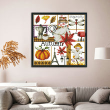 Load image into Gallery viewer, Autumn 14CT Stamped Cross Stitch Kit 27x26cm(canvas)
