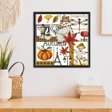 Load image into Gallery viewer, Autumn 14CT Stamped Cross Stitch Kit 27x26cm(canvas)
