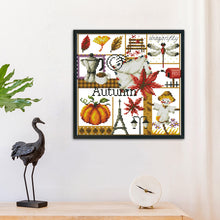 Load image into Gallery viewer, Autumn 14CT Stamped Cross Stitch Kit 27x26cm(canvas)
