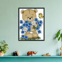 Load image into Gallery viewer, Bear 14CT Stamped Cross Stitch Kit 21x17cm(canvas)
