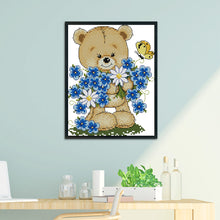 Load image into Gallery viewer, Bear 14CT Stamped Cross Stitch Kit 21x17cm(canvas)
