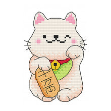 Load image into Gallery viewer, Lucky Cat 11CT Stamped Cross Stitch Kit 25x20cm(canvas)
